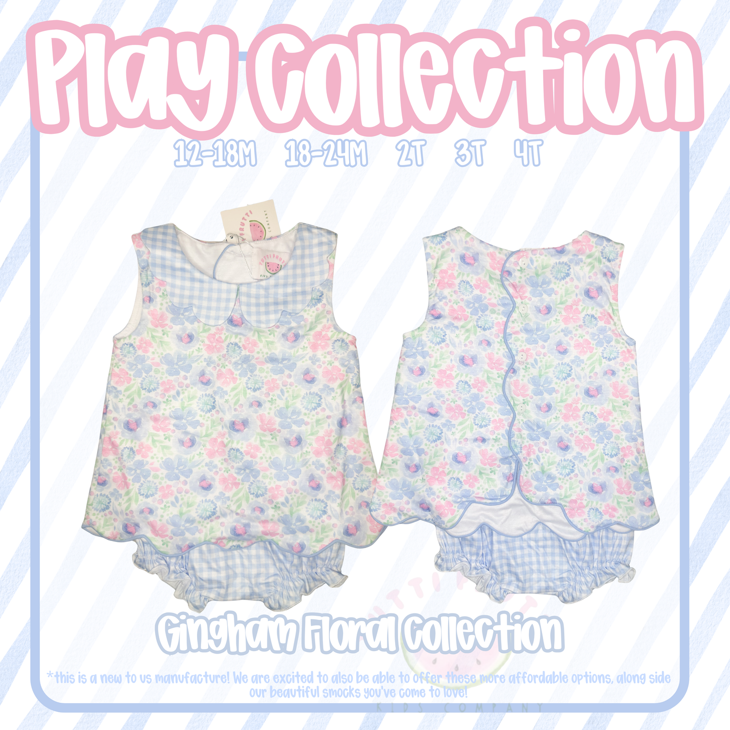 PLAY COLLECTION: Gingham Floral Bloomer Set