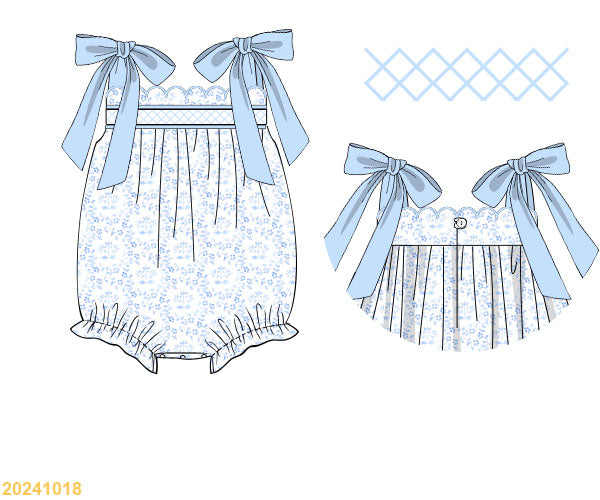Blue Floral Bubble