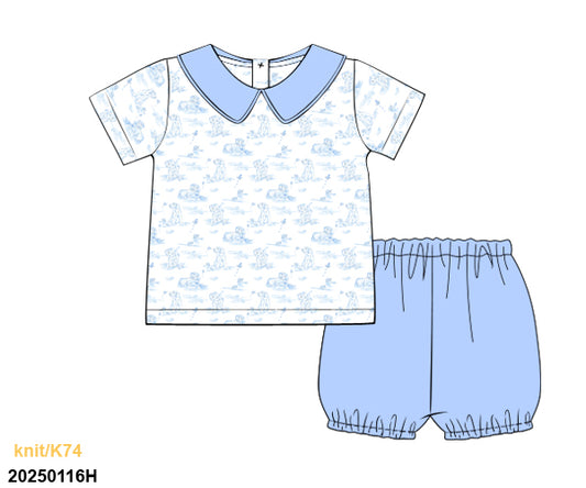 Snips and Snails bubble shorts set