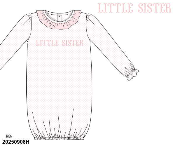 PRE SALE SHIPS JANUARY: Little Sister Bitty Dot Layette