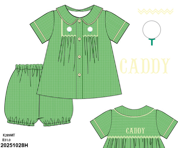 SPRING PO SHIPS MARCH(1-31): Caddy Shack Bubble Shorts Set