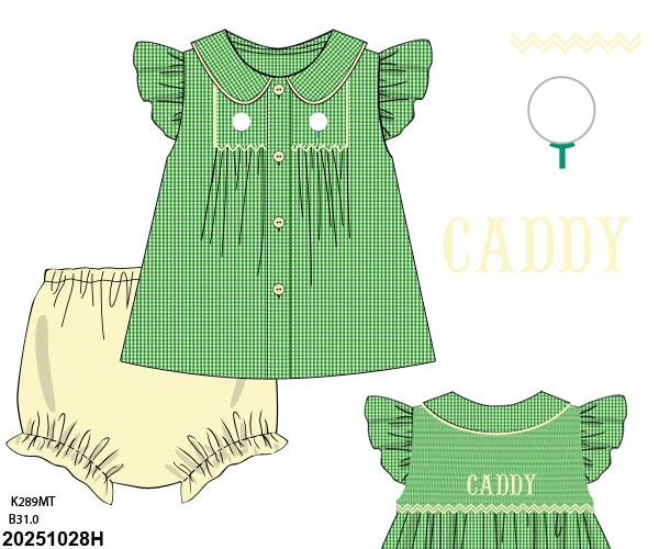 SPRING PO SHIPS MARCH(1-31): Caddy Shack Bloomer Set