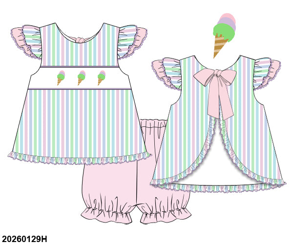 PRE SALE SHIPS JUNE : Ice Cream Party Bubble Shorts