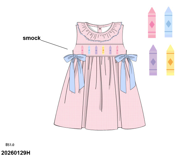 Crayon Smocked Dress