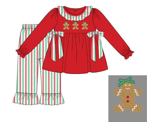 PRE SALE SHIPS OCTOBER: Christmas Gingerbread Pants Set