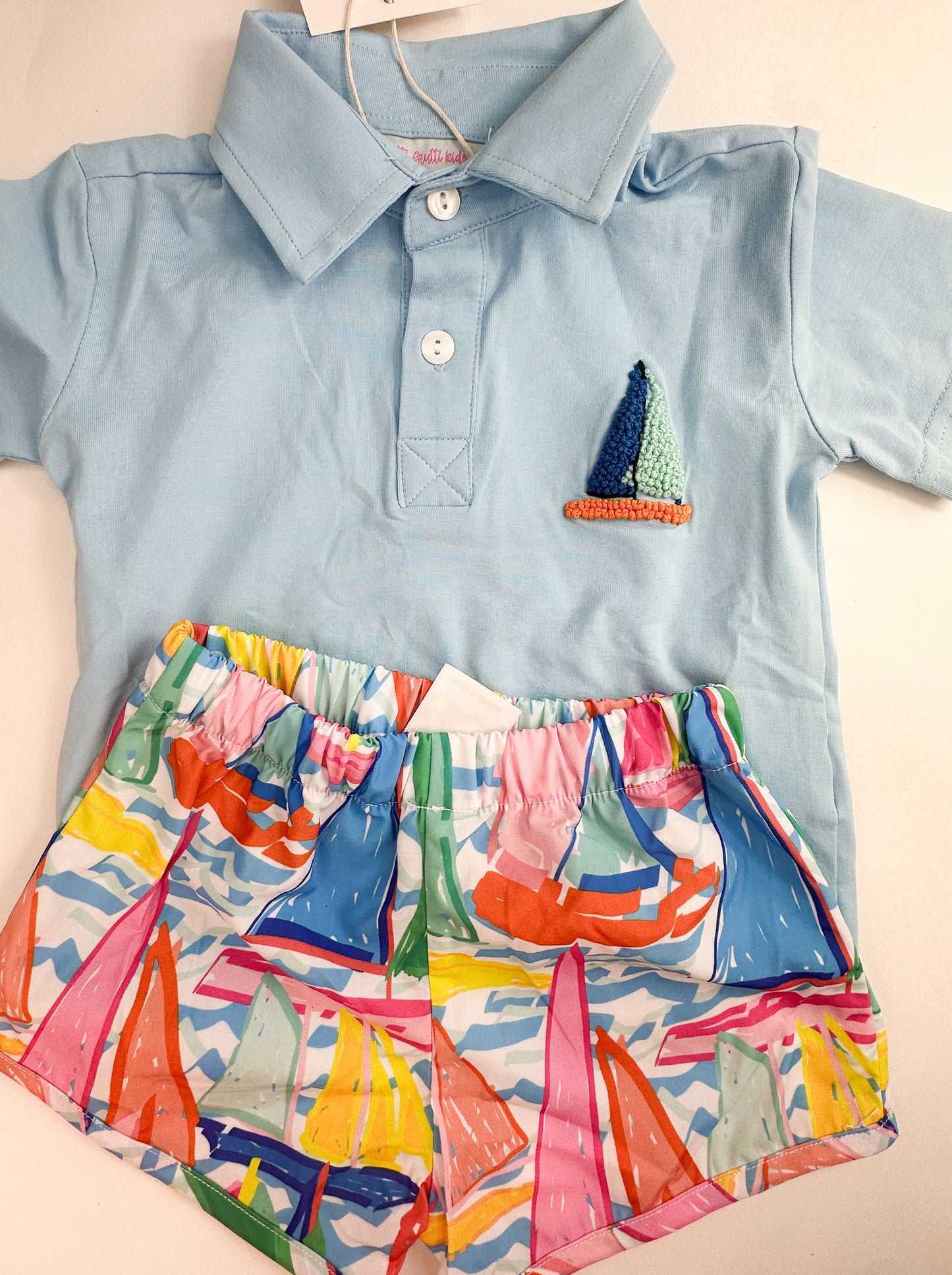 Sailboat Shorts Set