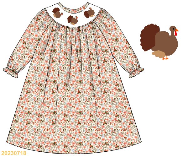 Abbie Floral Turkey Dress