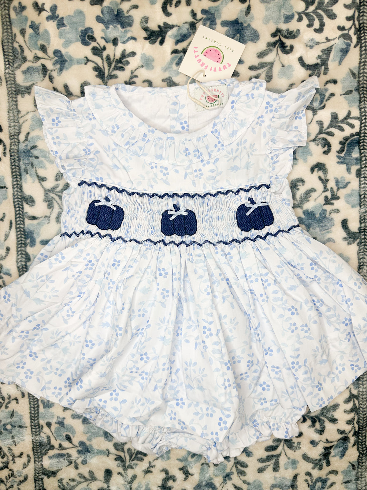 Chinoserie Pumpkin Bloomer Set/Dress