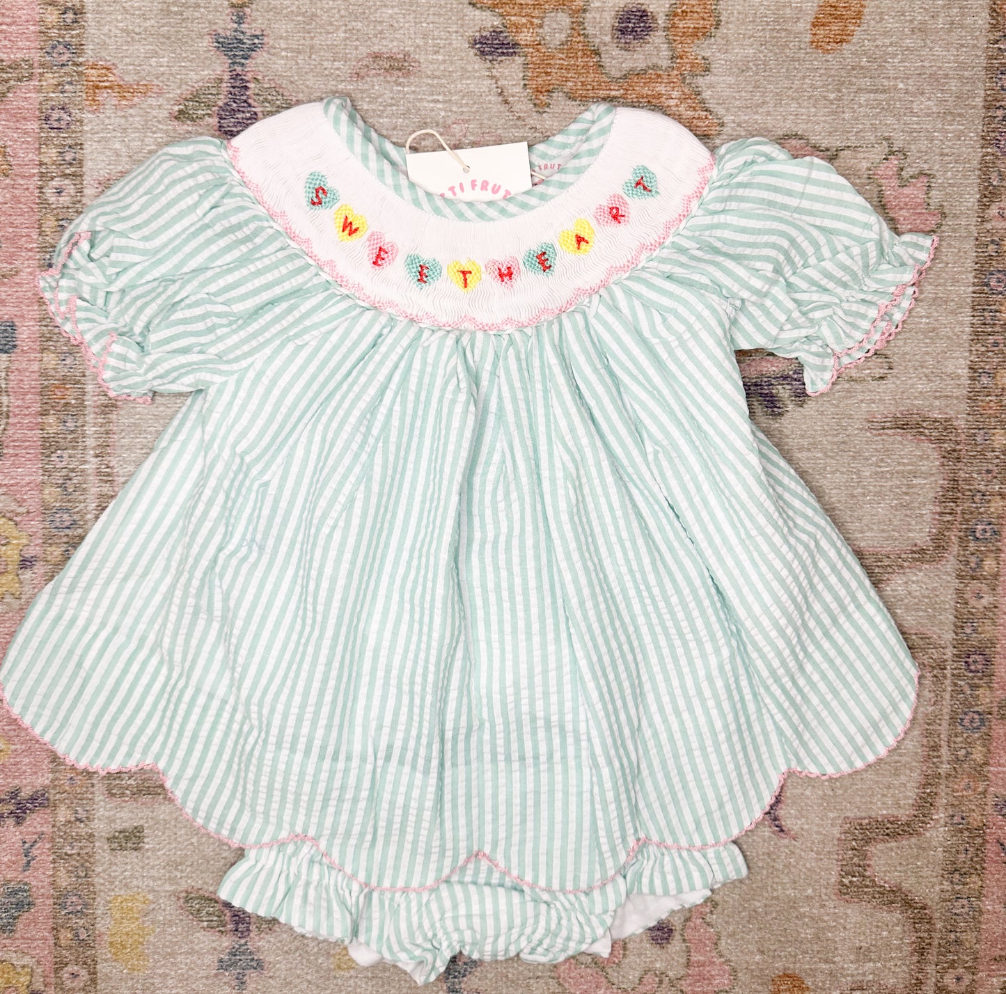 Conversation hearts diaper set: SWEETHEART