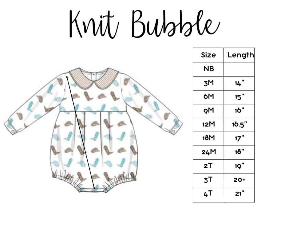 SIZE CHART: Knit Bubbles