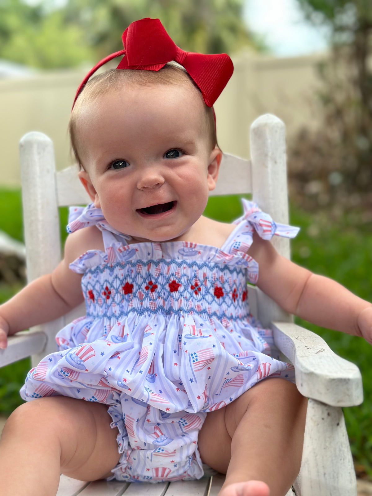 SUMMER COLLECTION: Patriotic Bow Bubble