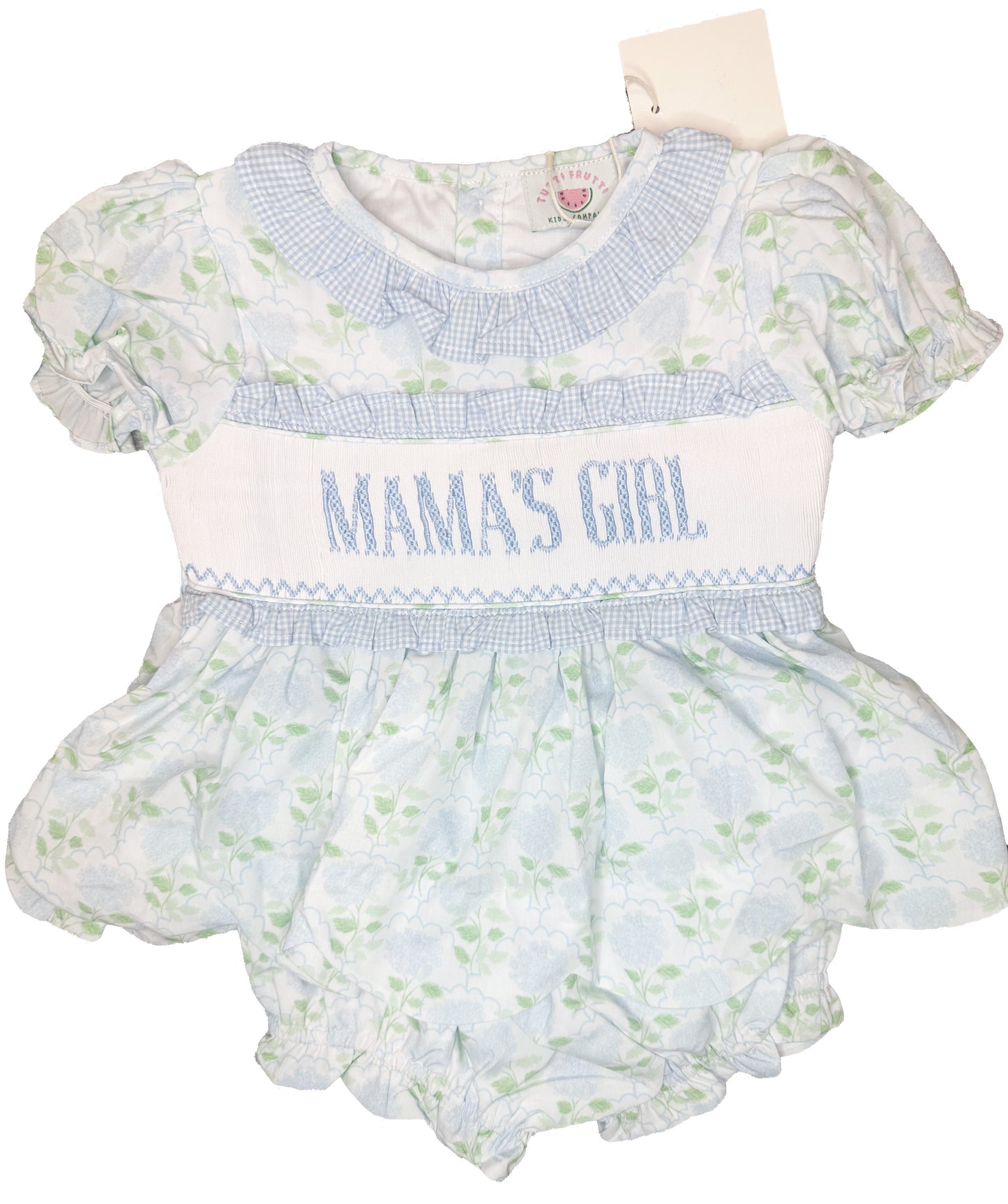 Spring PO ships march(1-31): hydrangea mamas girl diaper set