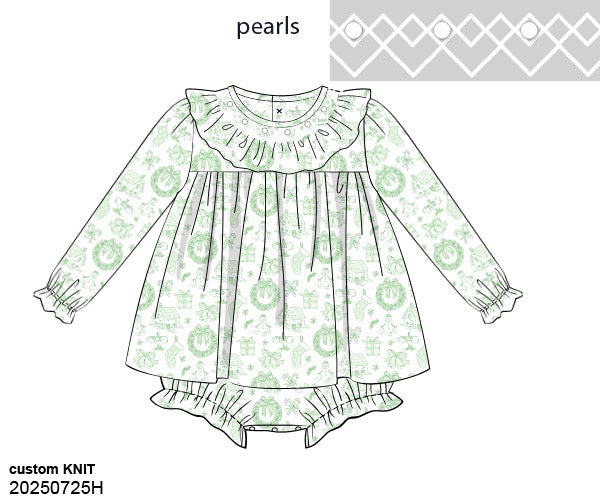 Toile Tidings Skirted bubble