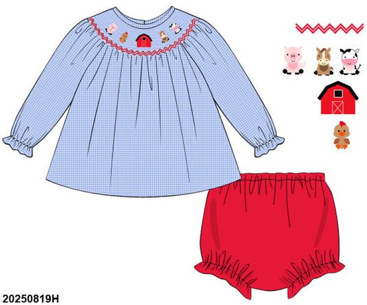 WINTER PO 1 SHIPS DECEMBER: Winter Farm Bloomer/Dress