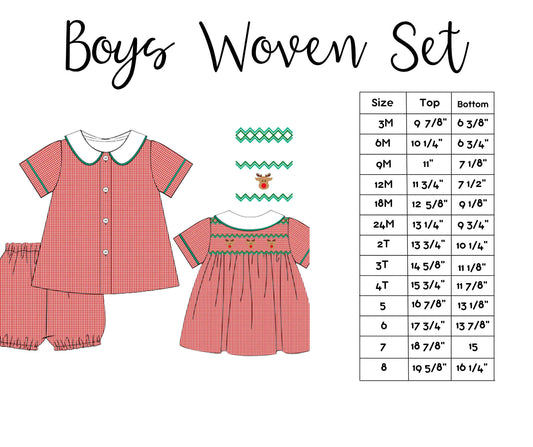 SIZE CHART: Bubble Shorts Set
