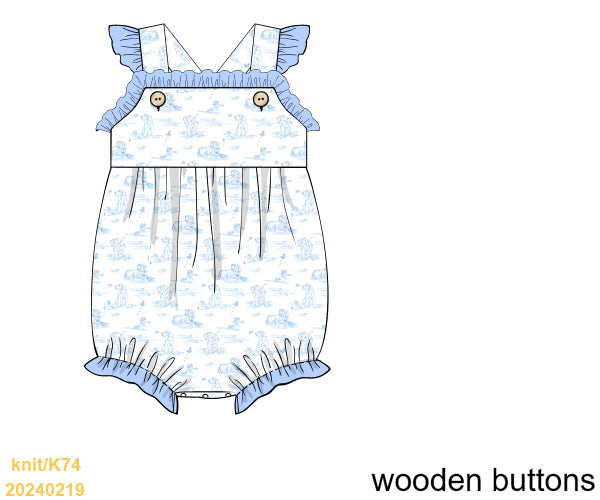 Puppy Toile Bubble