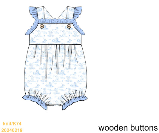 Puppy Toile Bubble