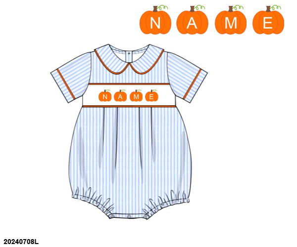 PRE SALE SHIPS SEPTEMBER: My little pumpkin bubble boys