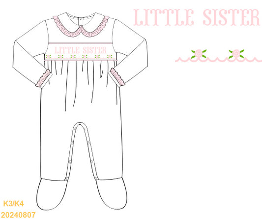 CUSTOM PRE ORDER: Simple Floral Footed Onesie