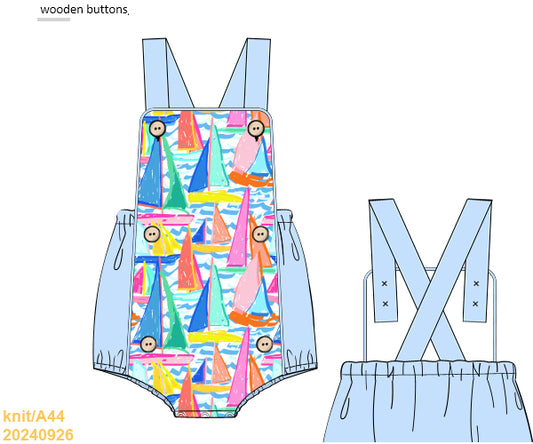 Sailboat Sunsuit :Boys
