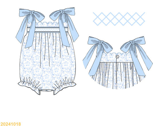 Blue Floral Bubble