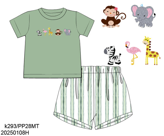 Zoo Friends Shorts  Set Boy
