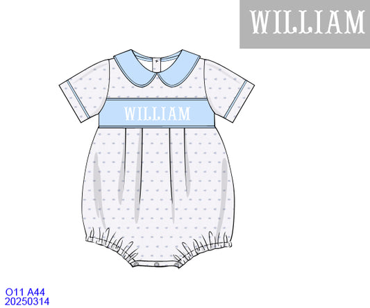 Custom Pre order: Blue Swiss dot Bubble