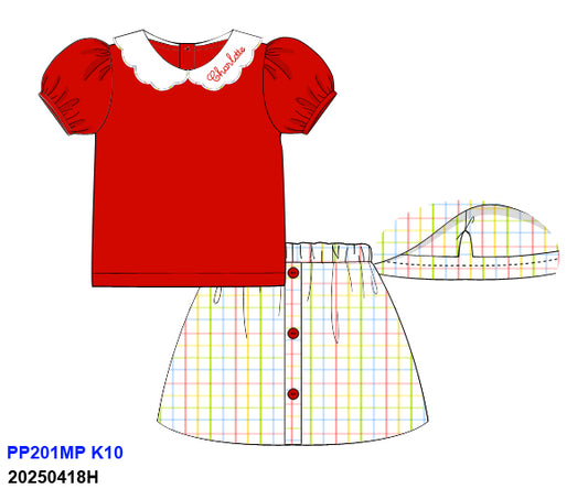 PRE SALE SHIPS JULY: School Plaid Skort Set