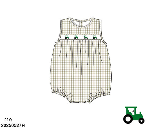 Embroidered Tractor Bubble