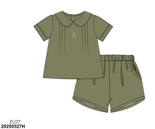 PRE SALE SHIPS AUGUST: Boys Heirloom Shorts set