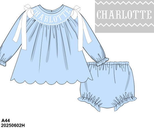 WINTER PO 1 SHIPS DECEMBER: Pearl Blue Bloomer Set