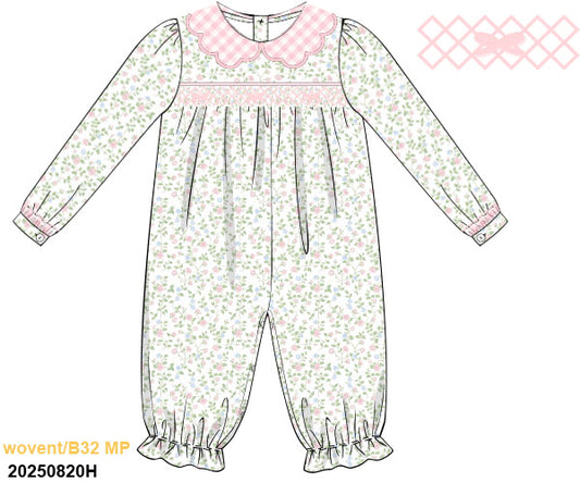 VALENTINE PO SHIPS JANUARY: Shiloh Floral Romper