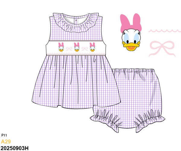 PRE SALE SHIPS JULY: Bows of Daisy Bloomer set