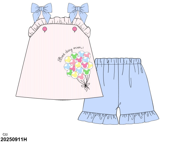 PO SHIPS DECEMBER: Best Day Ever Shorts Set