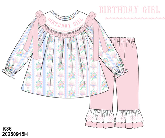PO SHIPS DECEMBER: Birthday Petals Pants Set