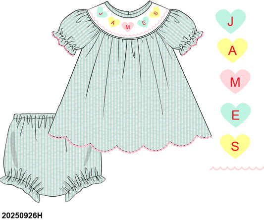 PRE SALE SHIPS JANUARY: Conversation Hearts Diaper Set