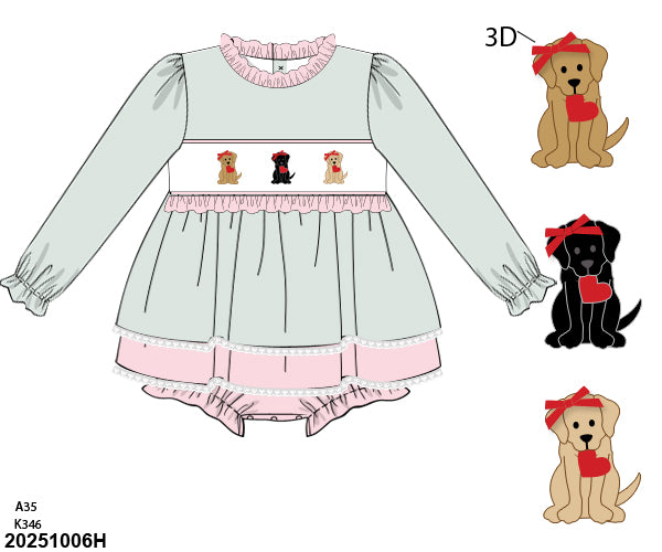 VALENTINE PO SHIPS JANUARY: Puppy Love Skirted Bubble