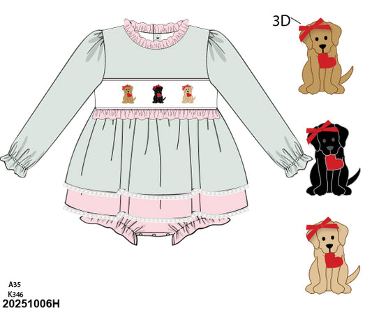 VALENTINE PO SHIPS JANUARY: Puppy Love Skirted Bubble