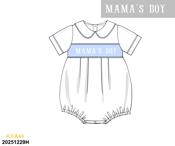 PRE SALE SHIPS APRIL(1-30): Mama's Boy White Bubble