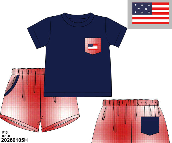 Flag Shorts Set