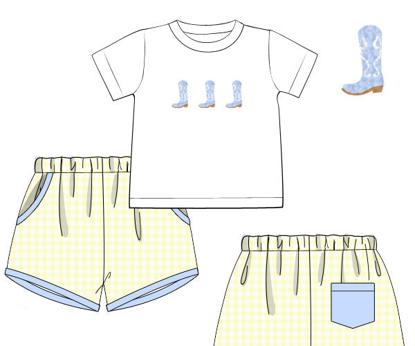 Western Whimsy Shorts Set