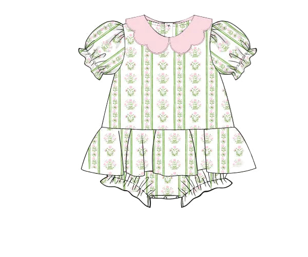 Pink Posies Skirted Bubble