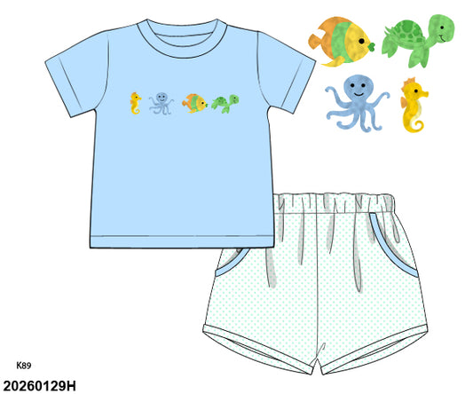PRE SALE SHIPS JUNE: Ocean Friends Boy Shorts