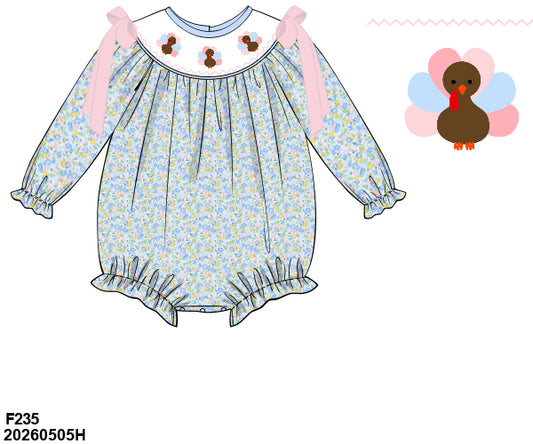 PRE SALE SHIPS October : Floral Turkey Bubble