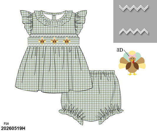 PRE SALE SHIPS SEPTEMBER: Turkey Bloomer/Dress