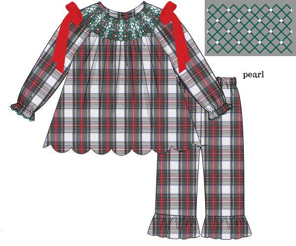 PRE SALE SHIPS OCTOBER: Christmas Plaid Girls Set
