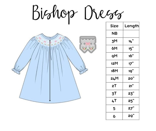 SIZE CHARTS: Bishop Style Dresses
