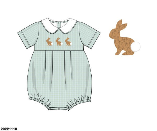 SPRING PO SHIPS MARCH(1-31): Hop little bunnies boy bubble