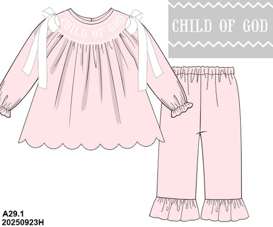 VALENTINE PO SHIPS JANUARY: Child of God Pants Set