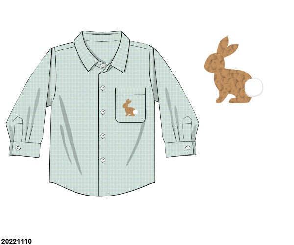 SPRING PO SHIPS MARCH(1-31): Hop Little Bunnies Button Down